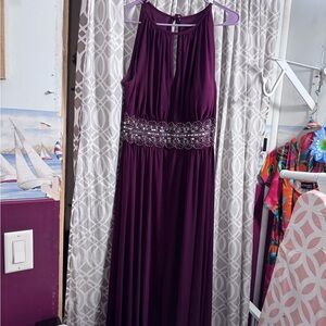 R&M Richards Deep Wine color Maxi Dress